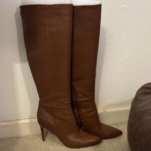 Nine West Brown Heeled Knee-High Boots